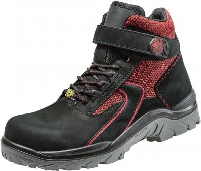 ESD Safety Shoes S1 High Ankle Shoe for Men Black & Red